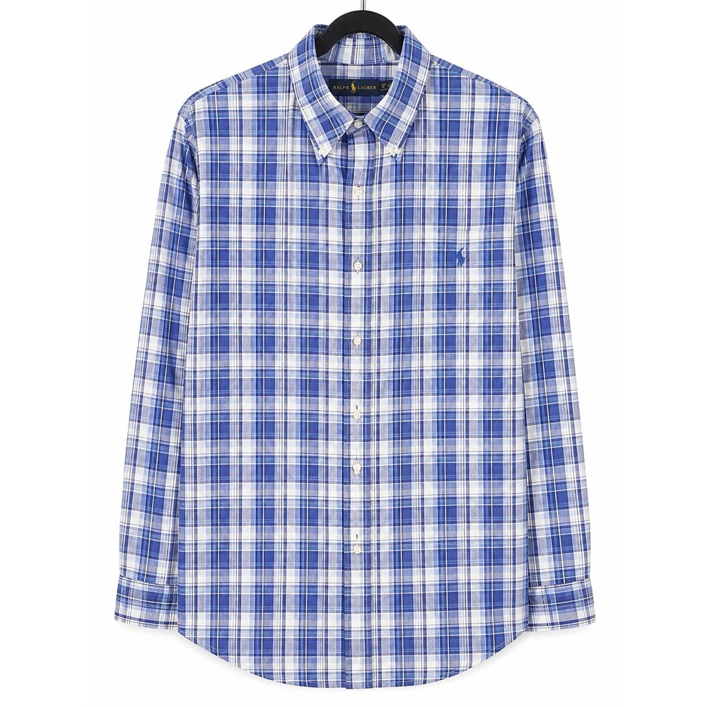 Ralph Lauren Shirt Mens XLT Blue Button Up Classic Casual